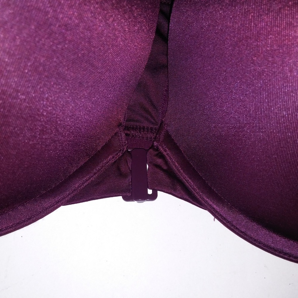 Victoria Secret Bra 36DD Very Sexy Push Up Purple Plum Kir Front Close Racerback - Picture 4 of 8